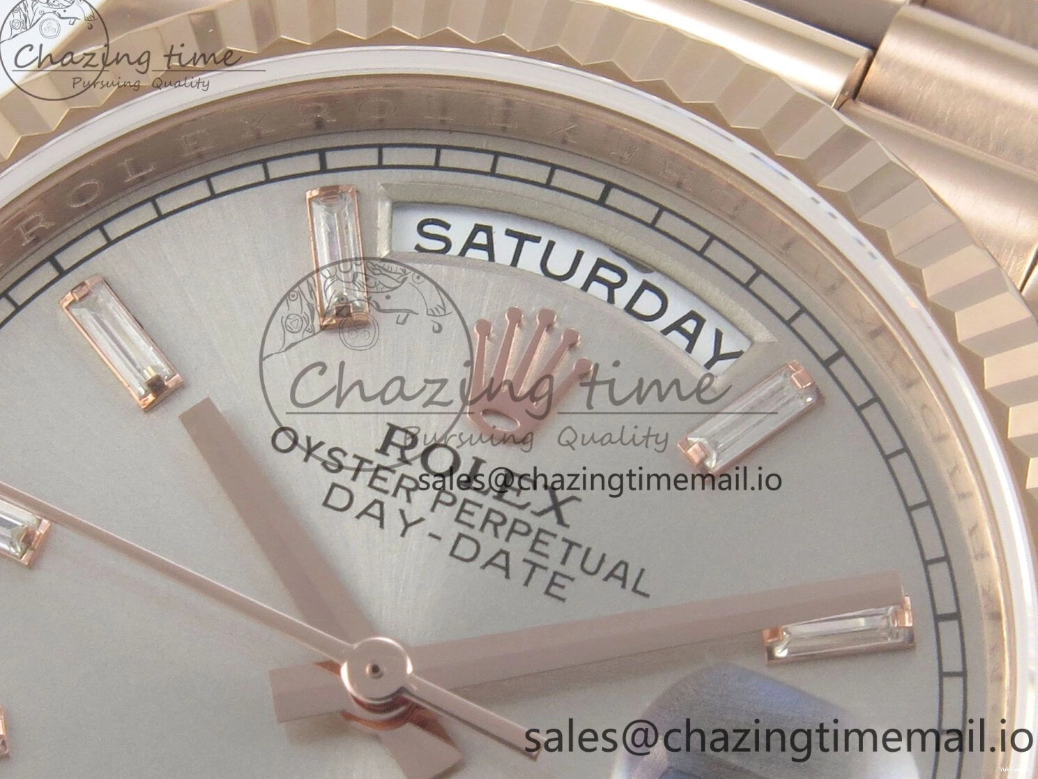 KF President 36 Weight) Day A2836 1:1 Edition Bracelet Date RG Best Crystal (Gain 128235 Dial on Silver 0125